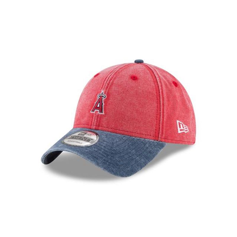 MLB Los Angeles Angels Rugged Canvas 9Twenty Adjustable (DPX3612) - Red New Era Caps